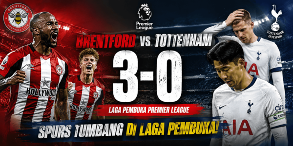 brentford vs tottenham berakhir 3 - 0