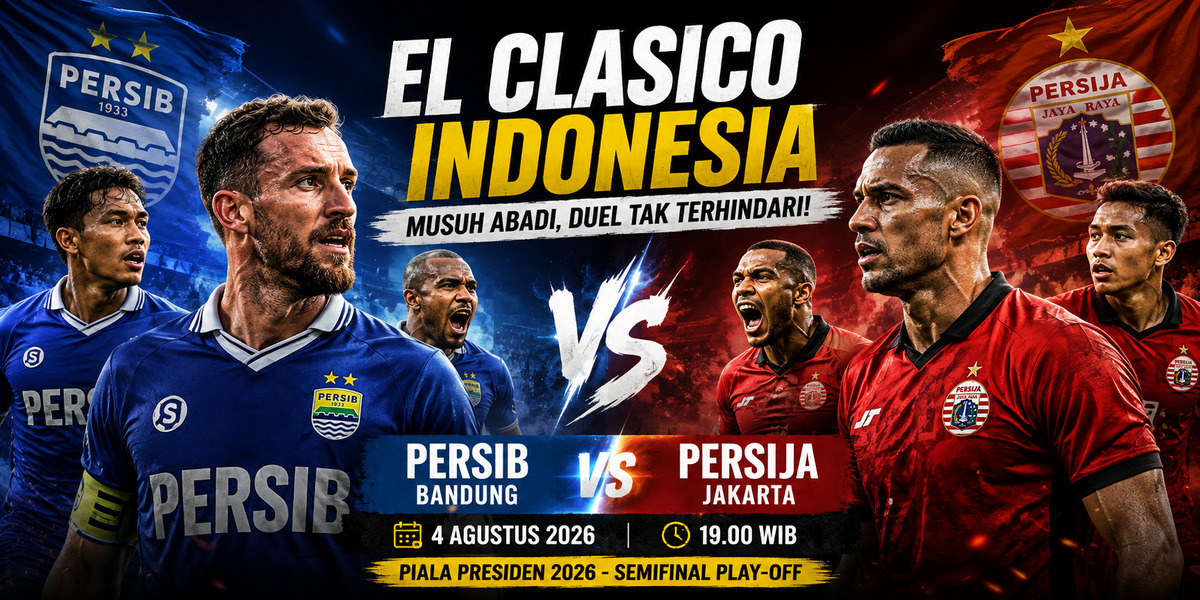 el clasico indonesia di semi final piala presiden 2026, Persib vs persija