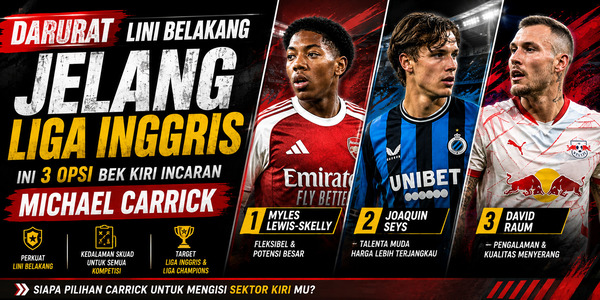 Darurat Lini Belakang Jelang Liga Inggris, Ini 3 Opsi Bek Kiri Incaran Michael Carrick