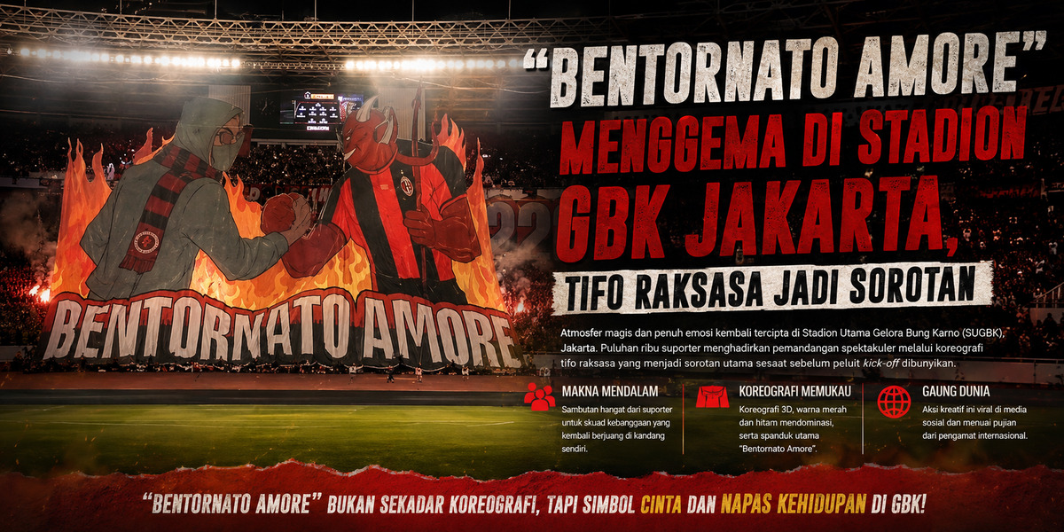 koreografi milan di stadion gbk