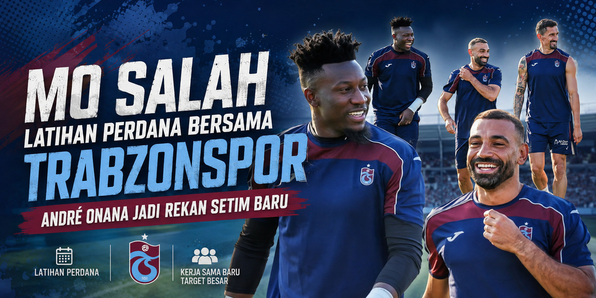 mo salah latihan perdana bersama andre onana