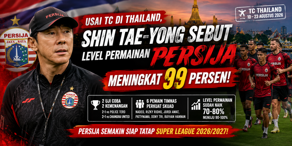 Usai TC di Thailand, Shin Tae-yong Sebut Level Permainan Persija Meningkat 70 sampai 80 Persen