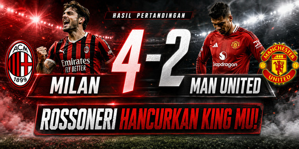 Hasil Milan vs Man United 4-2: Rossoneri Hancurkan King MU
