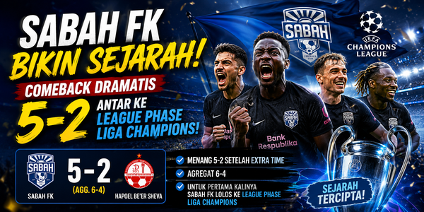 sabah fk bikin sejarah masuk liga champions