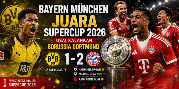 tim raksasa munchen juara lagi supercup lawan dortmund