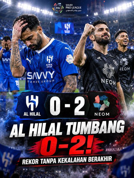 Al Hilal Tumbang 0-2 dari NEOM, Rekor Panjang Tanpa Kekalahan Resmi Berakhir