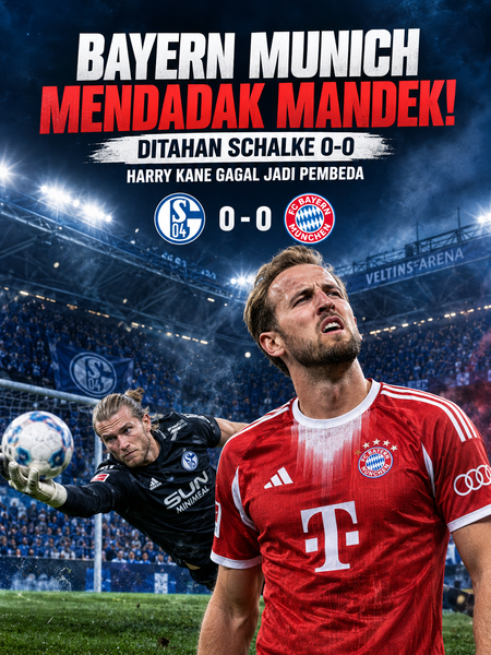 Bayern Munich Mendadak Mandek! Ditahan Schalke 0-0, Harry Kane Gagal Jadi Pembeda