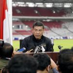 Suasana konferensi pers pelatih Timnas Indonesia menjelang pertandingan FIFA ASEAN Cup 2026