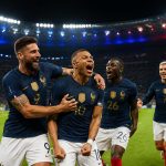 Prancis Comeback 4-1 atas Belgia, Olise Jadi Pembeda Pemain timnas Prancis merayakan kemenangan comeback atas Belgia di Stade de France